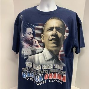 Barrack Obama Martin Luther King Jr. Yes We Can T-Shirt Size XL